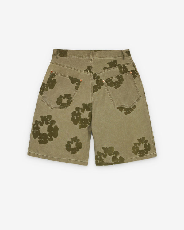 Denim Tears - Men's Cotton Wreath Flocked Short - (Khaki)