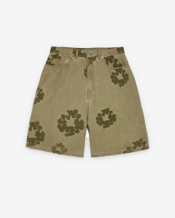 Denim Tears - Men's Cotton Wreath Flocked Short - (Khaki)