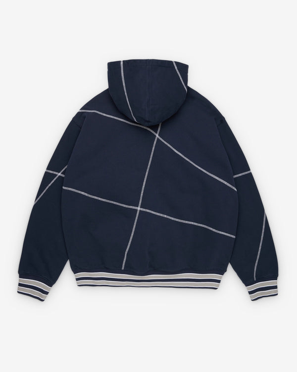 Denim Tears - Men's Virginia Overlock Stitch Hoodie - (Navy)