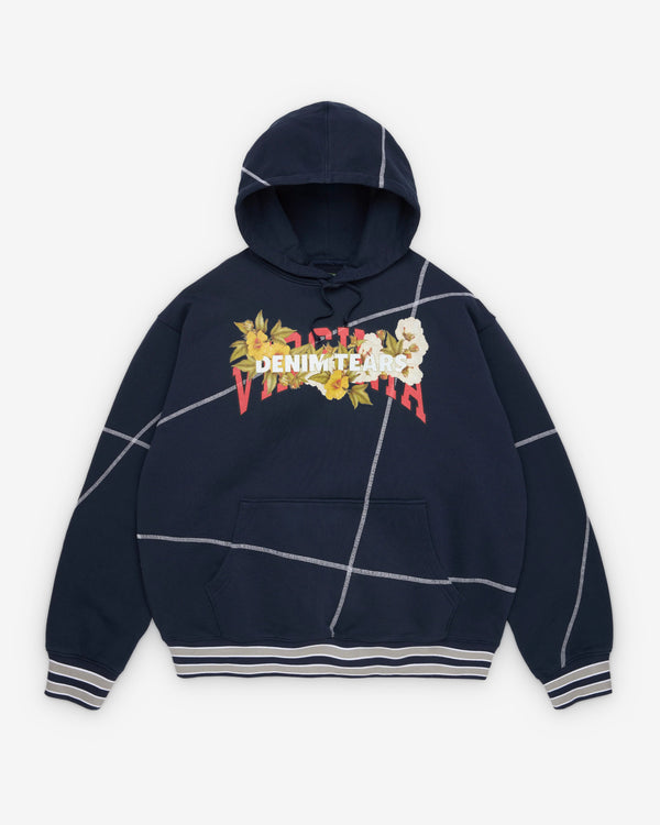 Denim Tears - Men's Virginia Overlock Stitch Hoodie - (Navy)