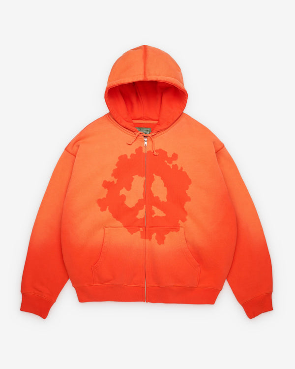 Denim Tears - Men's Peace Wreath Knockout Zip Hood - (Orange)
