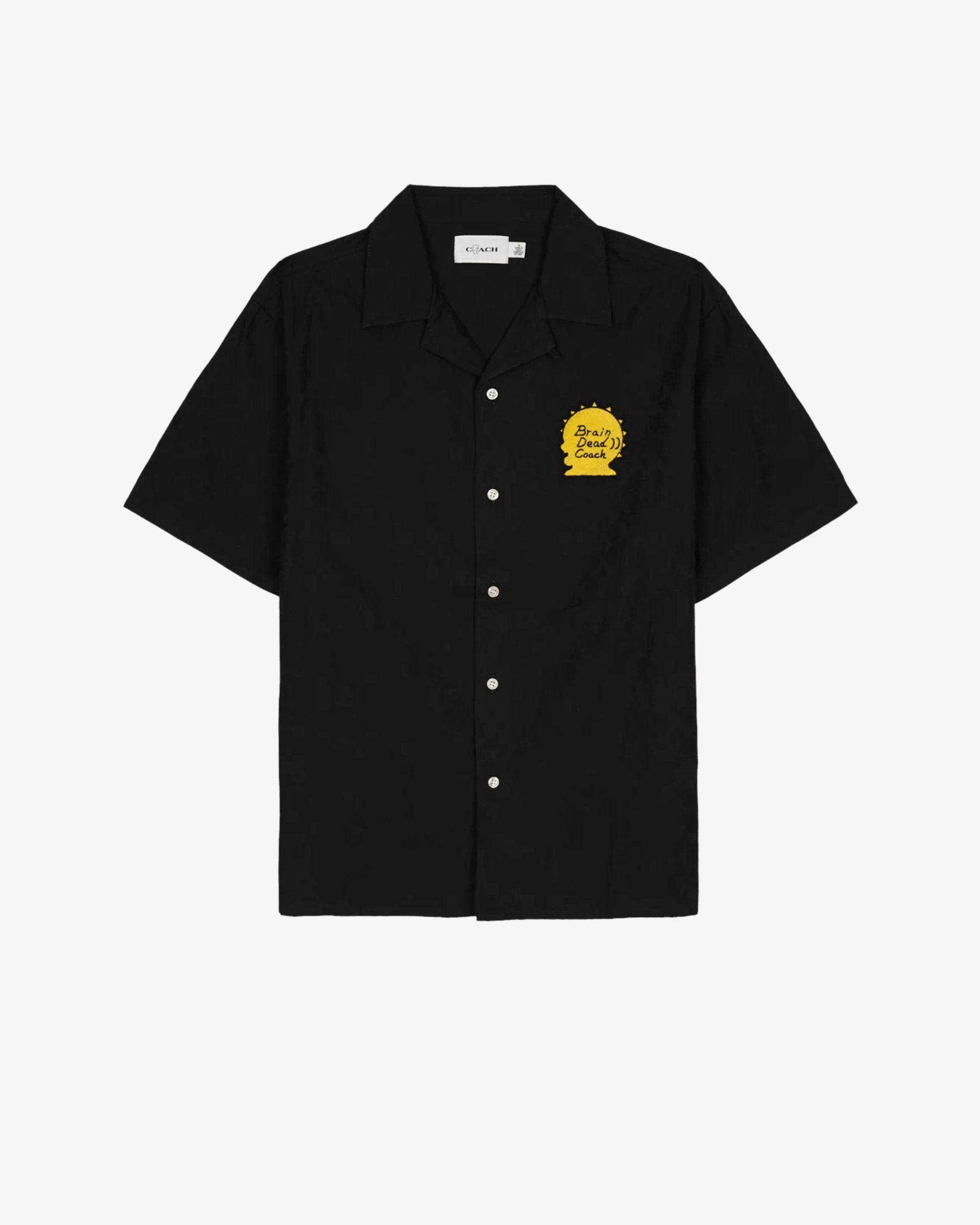 Brain Dead - Men's Coach Signature Camp Shirt - (Black) view 1, Click to Zoom in