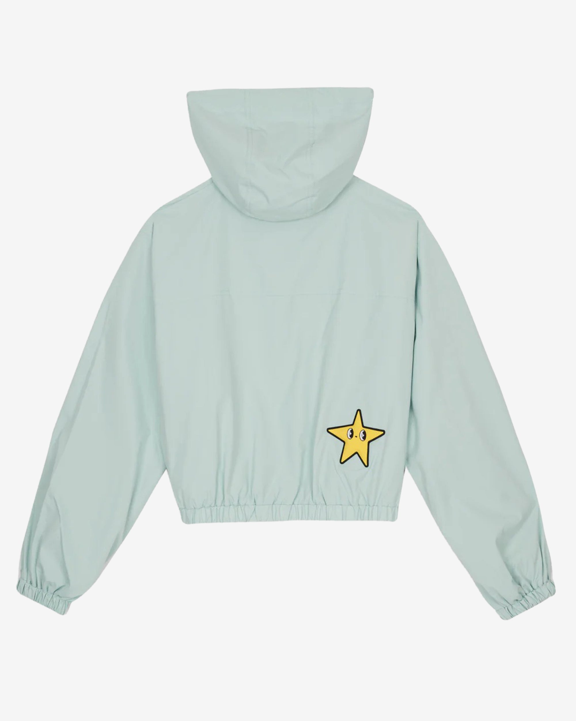 Brain Dead - Women's Coach Cropped Star Windbreaker - (Light Green) view 2, Click to Zoom in
