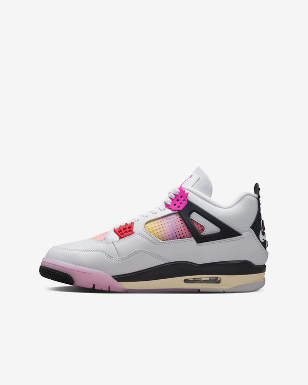 Nike - Men's Air Jordan 4 Retro Comic Sneakers - (Off White/Pink)