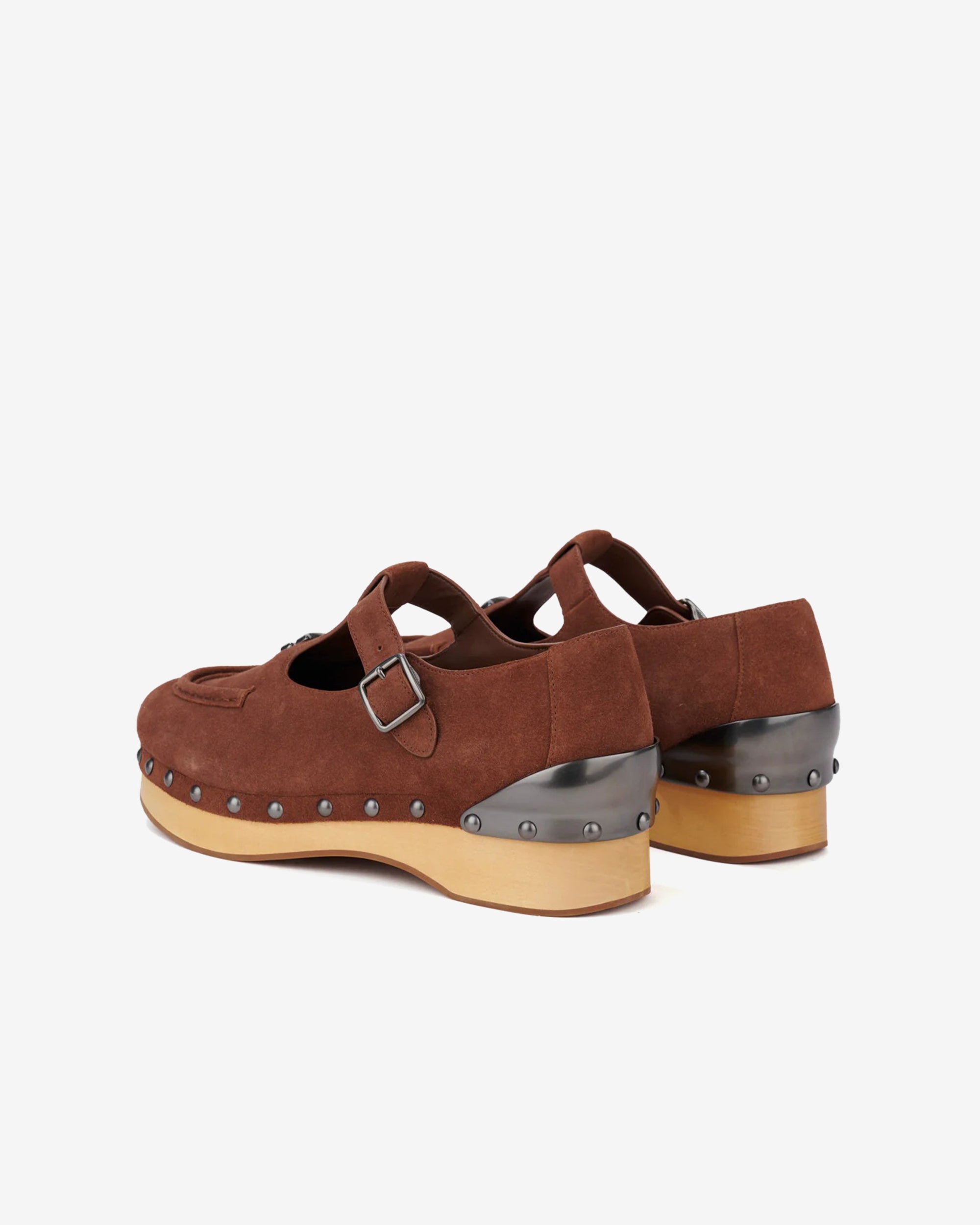 Brain Dead - Women's Coach Suede Wooden Mary Jane - (Vintage Brown) view 3, Click to Zoom in