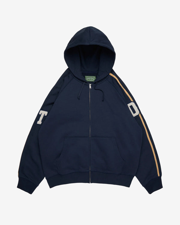 Denim Tears - DT Chenille Patch Zip Hoodie - (Blue)