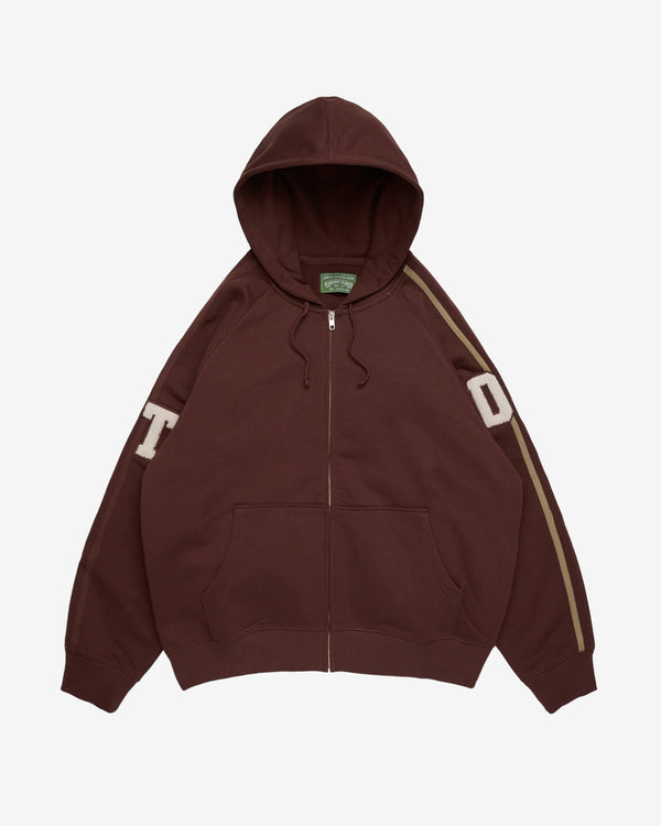 Denim Tears - DT Chenille Patch Zip Hoodie - (Brown)