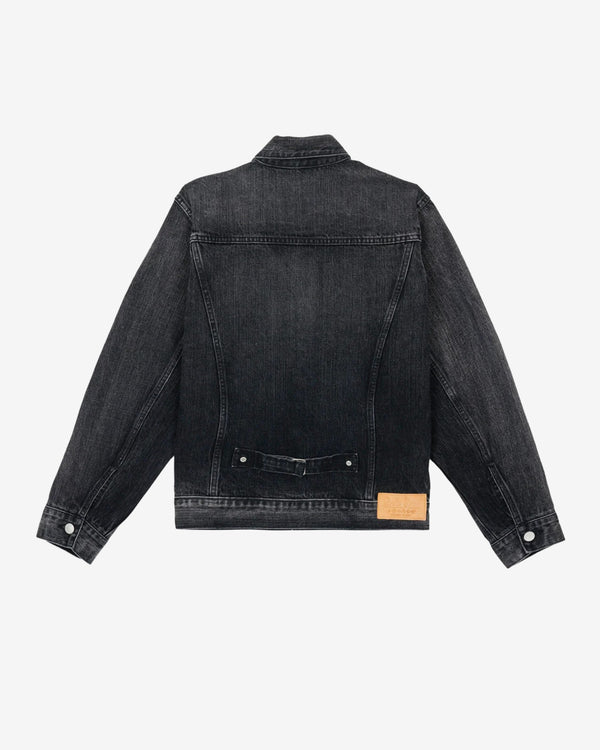 Brain Dead - Men's 13.2oz Selvedge Denim Trucker Jacket - (Washed Black)
