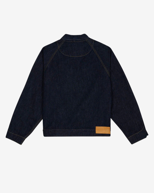 Brain Dead - Men's Denim Cropped Engineer Jacket - (Washed Indigo)
