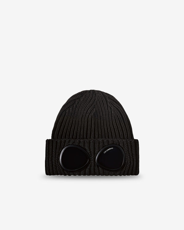 C.P. Company - Men's Extrafine Merino Wool Goggle Beanie - (Black)