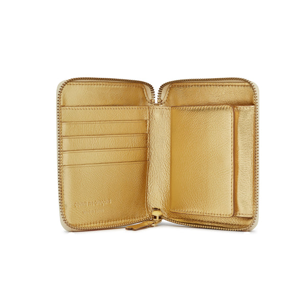 CDG Wallet - Full Zip Around Wallet - (Gold SA2100G)