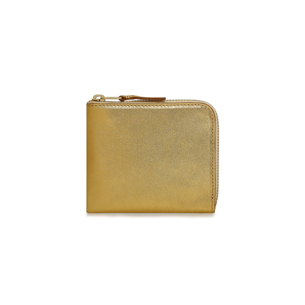 CDG Wallet - Leather Zip Around Wallet - (Gold SA3100G)