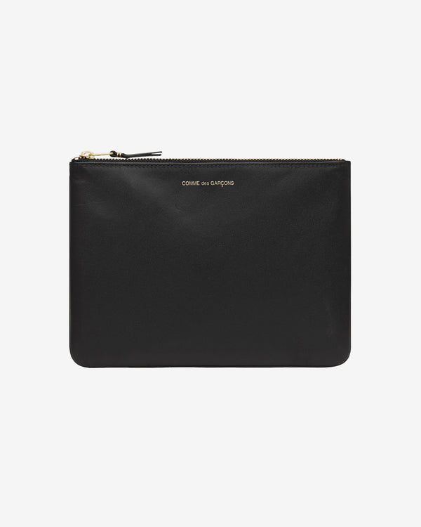 CDG Wallet - Classic Leather Zip Pouch - (Black SA5100)