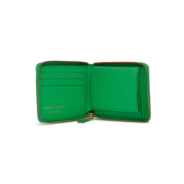 CDG Wallet - Color Line Full Zip Around Wallet - (Green SA7100)