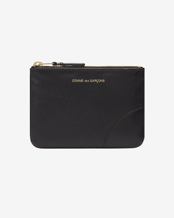 CDG Wallet - Classic Leather Zip Pouch - (Black SA8100)