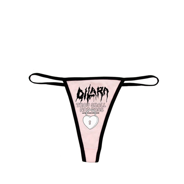 Online Ceramics - Dilara Women's Thong - (Black/Pink)