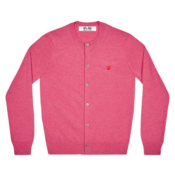Play Comme des Garçons - Ladies’ Mini Heart Cardigan - (Pink)