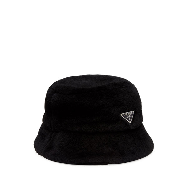 Prada - Women’s Shearling Bucket Hat - (Black)
