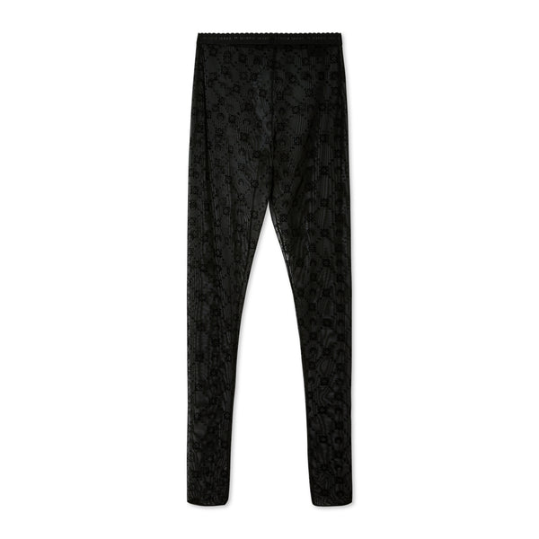 Marine Serre - Women's Moonogram Flocked Mesh Tights - (Black)