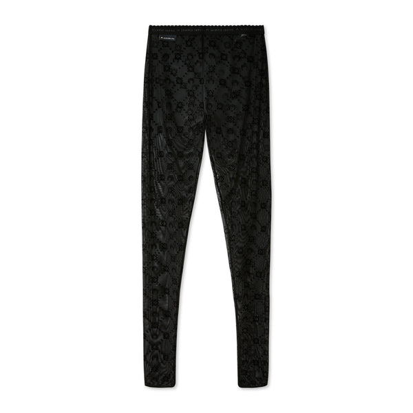 Marine Serre - Women's Moonogram Flocked Mesh Tights - (Black)