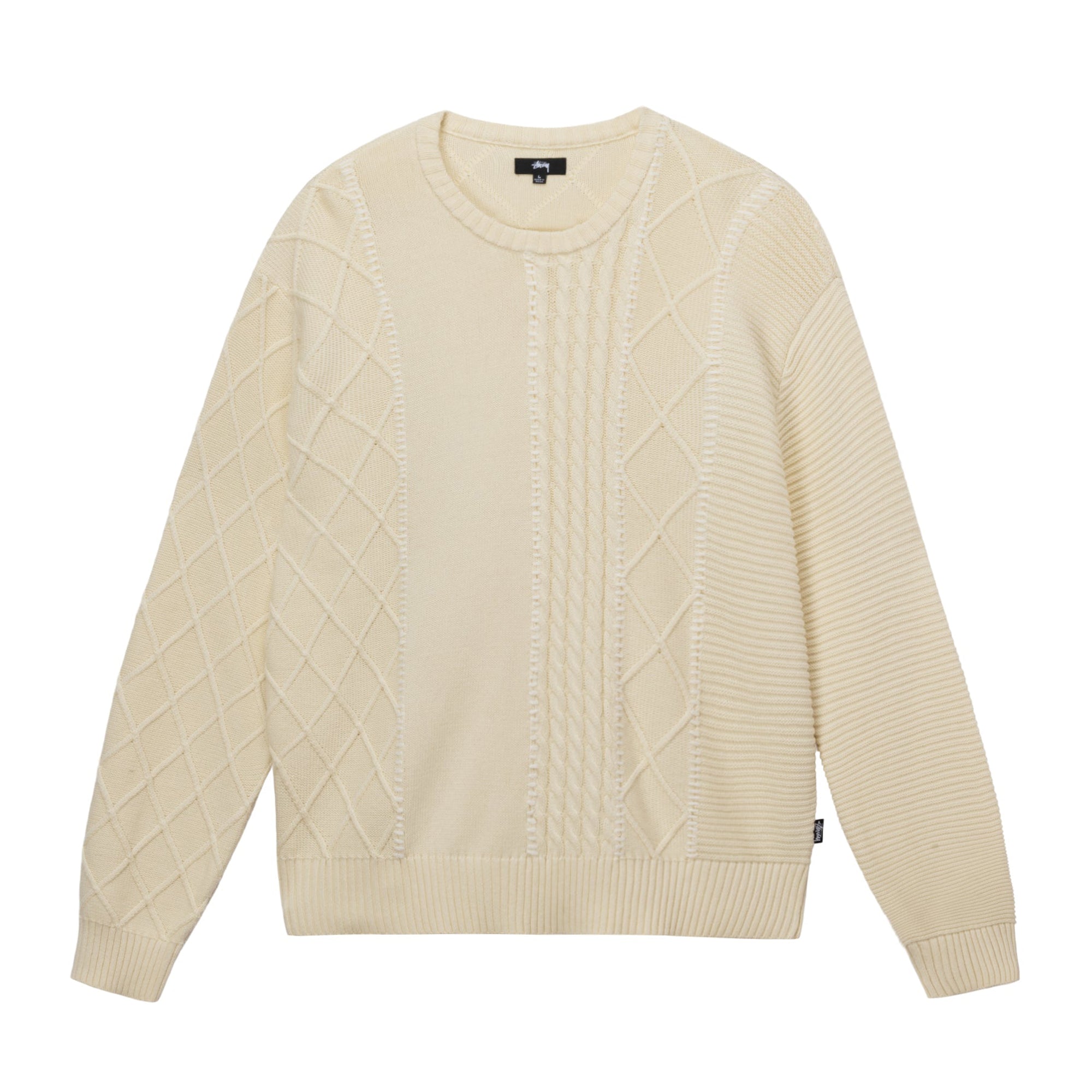 Stüssy - Patchwork Sweater - (Natural) view 1, Click to Zoom in