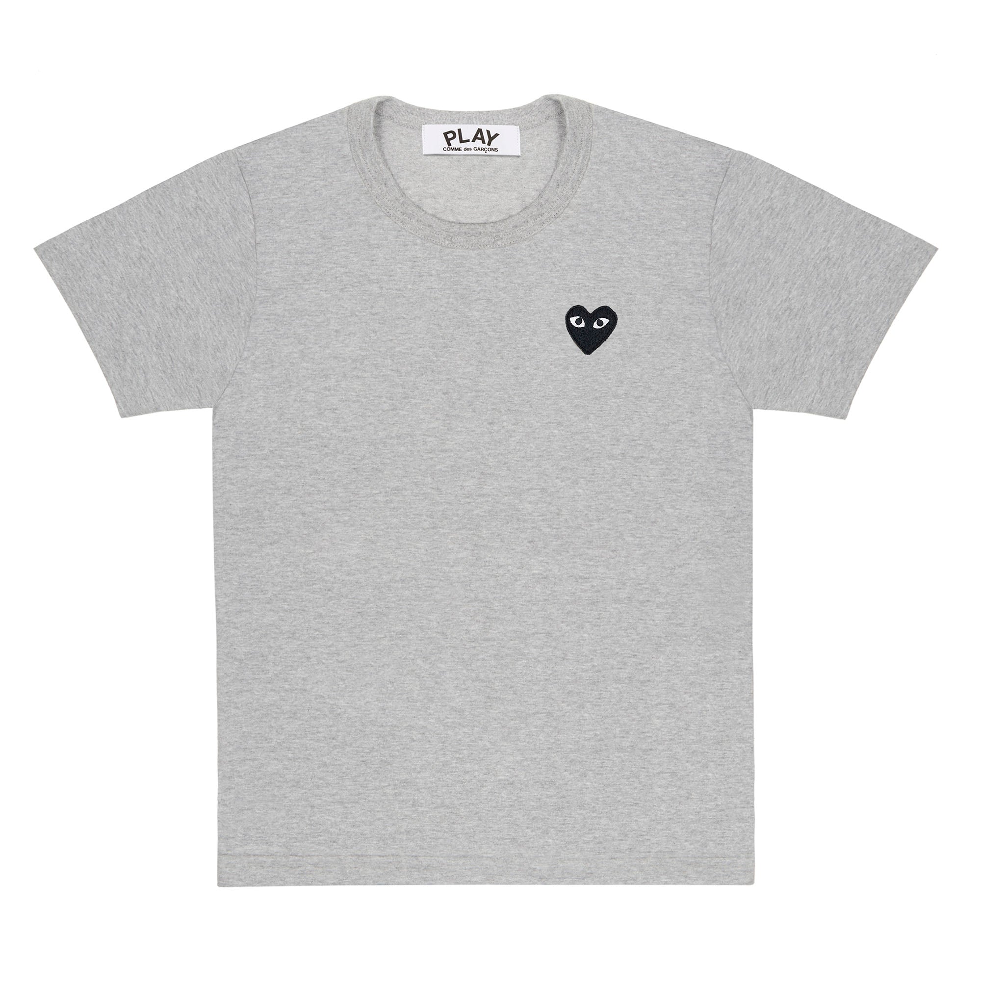 Play - Black Heart Emblem T-Shirt - (Grey) view 1, Click to Zoom in