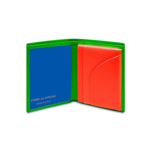 CDG Wallet - Super Fluo Bifold Wallet - (Green/Orange SA0641SF)