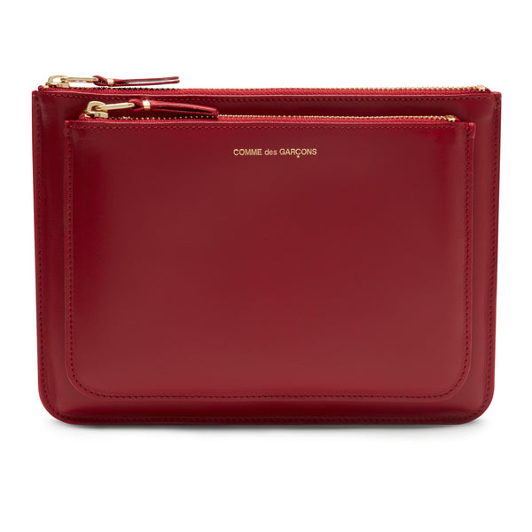 CDG Wallet - Outside Pocket Zip Pouch - (Red SA5100)