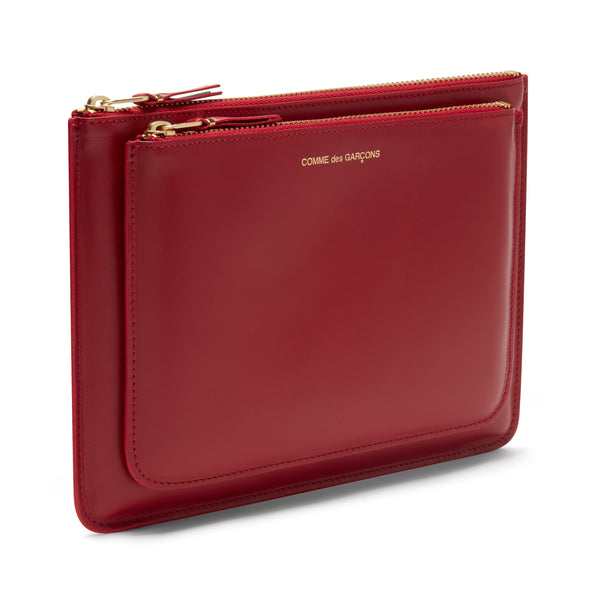 CDG Wallet - Outside Pocket Zip Pouch - (Red SA5100)