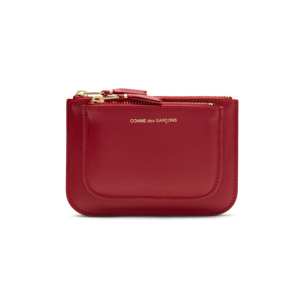 CDG Wallet - Outside Pocket Zip Pouch - (Red SA8100)