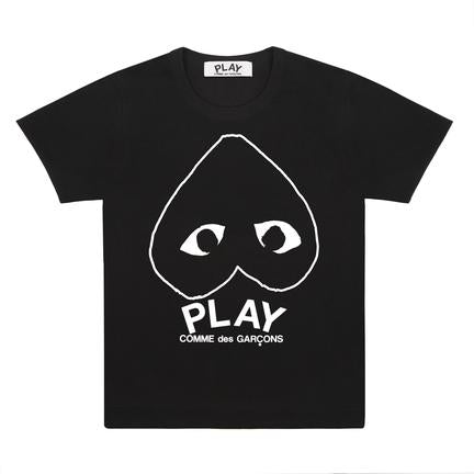 Play - Upside Down Black Heart T-Shirt - (Black) view 1, Click to Zoom in