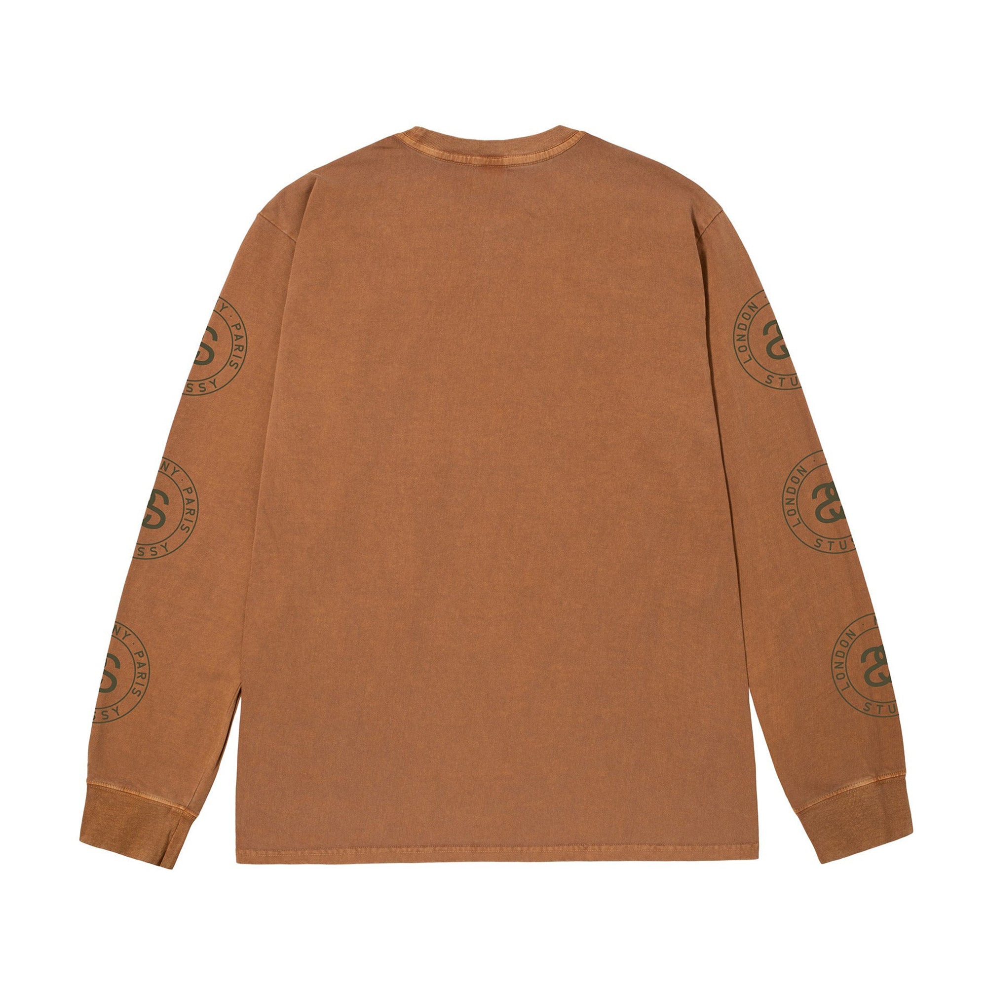Stüssy - Seal Pig. Dyed L/S Tee - (Almond) view 2, Click to Zoom in