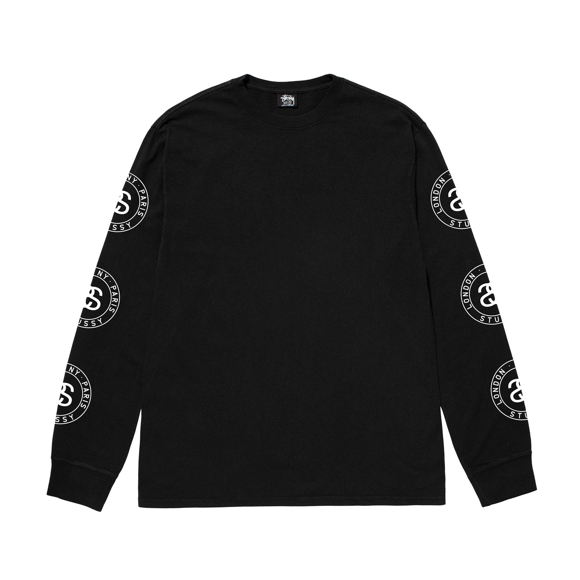 Stüssy - Seal Pig. Dyed L/S Tee - (Black) view 1, Click to Zoom in