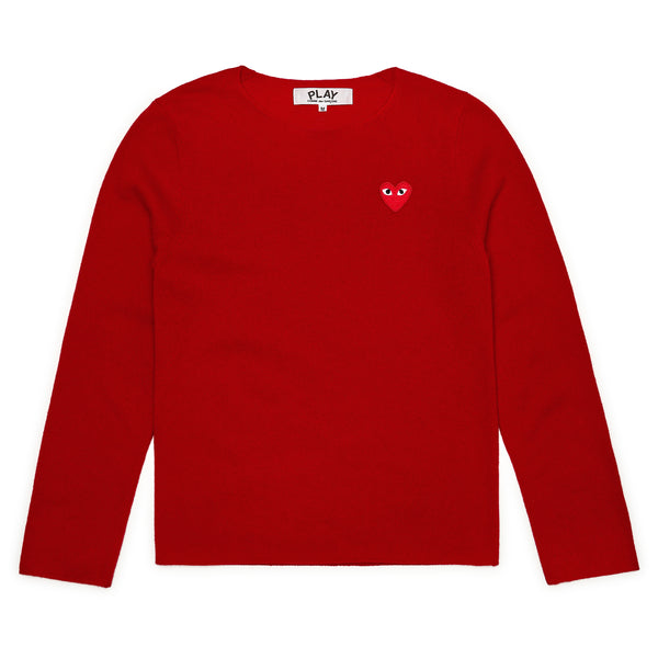 Play Comme des Garçons - Red Heart Crew Neck Jumper - (Red)