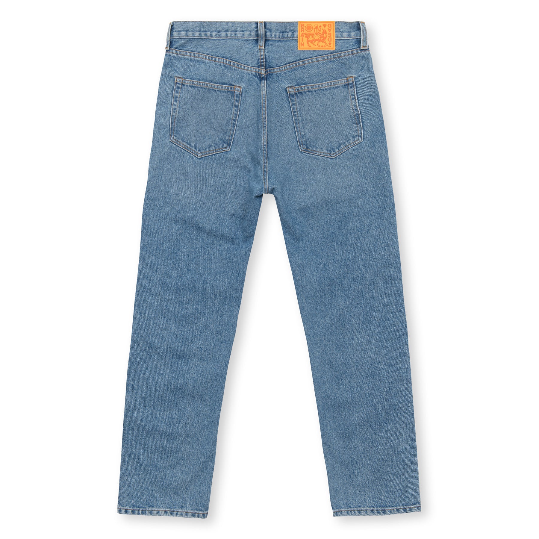 Brain Dead - Men’s Off Planet Work Wear Straight Leg Denim - (Medium Blue) view 2, Click to Zoom in