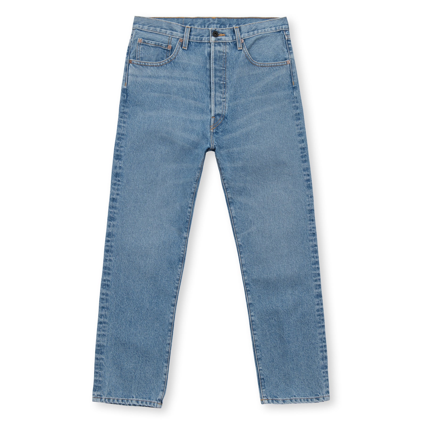 Brain Dead - Men’s Off Planet Work Wear Straight Leg Denim - (Medium Blue) view 1, Click to Zoom in