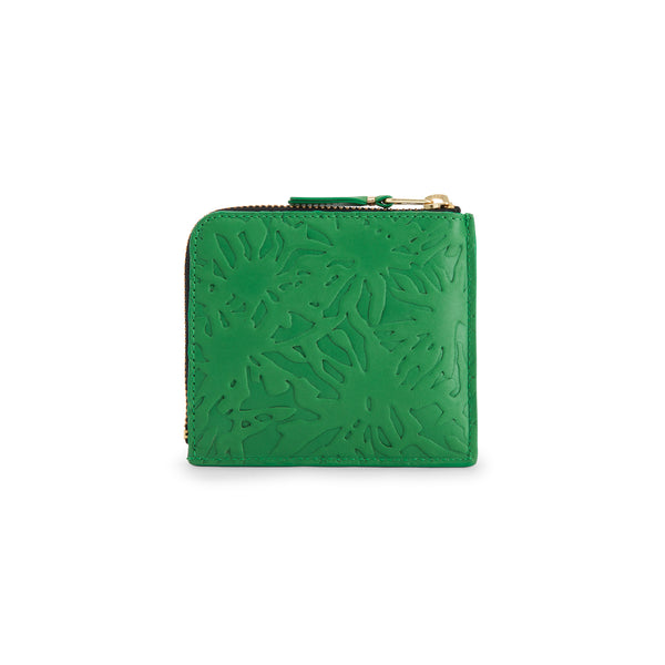 CDG Wallet - Embossed Forest Zip Around Wallet - (Green SA3100EF)