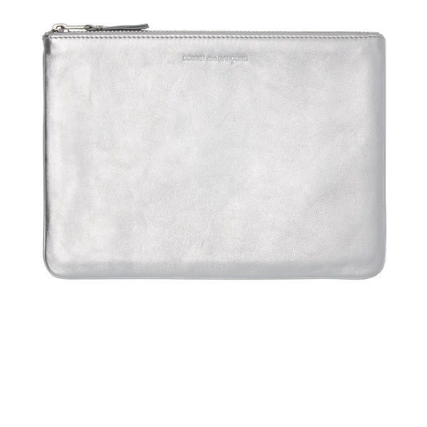 CDG Wallet - Large Zip Pouch - (Silver SA5100G)
