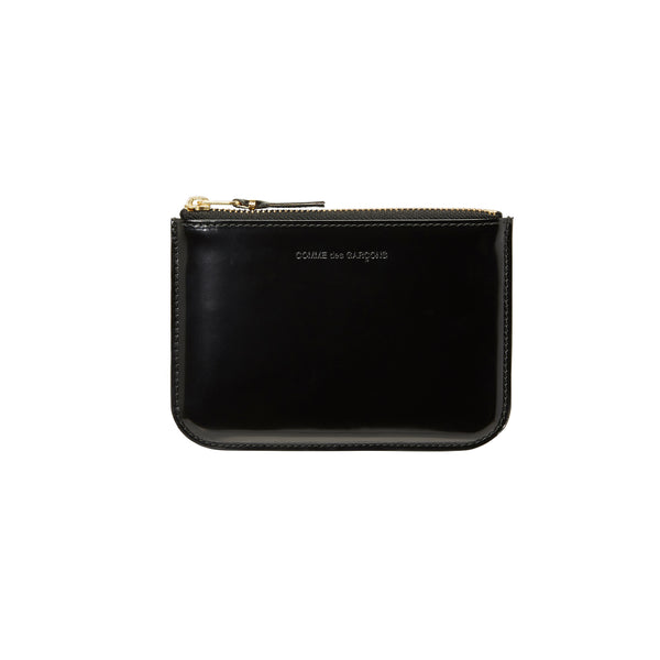CDG Wallet - Mirror Inside Zip Pouch - (Black/Gold SA8100MI)