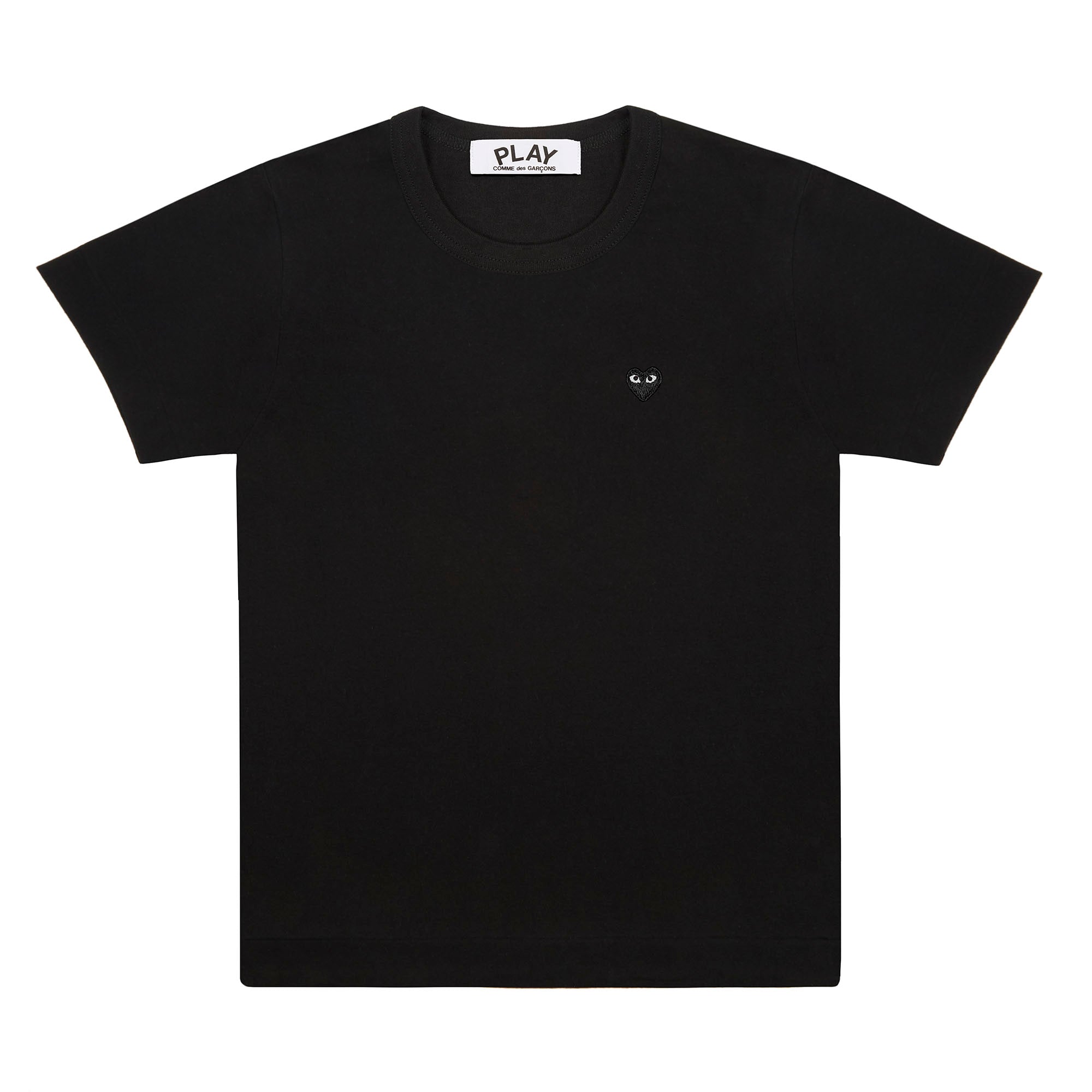 Play - Tiny Black Heart Emblem T-Shirt - (Black) view 1, Click to Zoom in