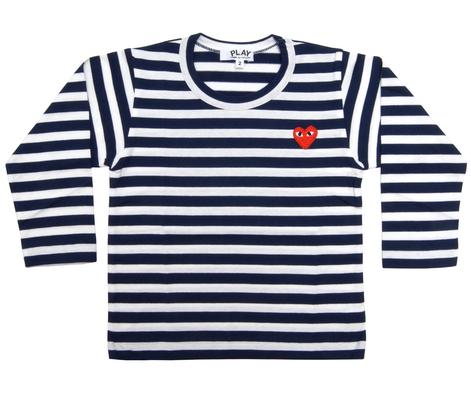 Play - Kid's Striped T-Shirt - (Blue) view 1, Click to Zoom in