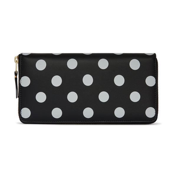 CDG Wallet - Polka Dot Printed Wallet - (Black SA0110PD)