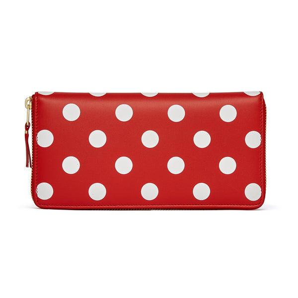 CDG Wallet - Polka Dots Printed - (Red SA0110PD)