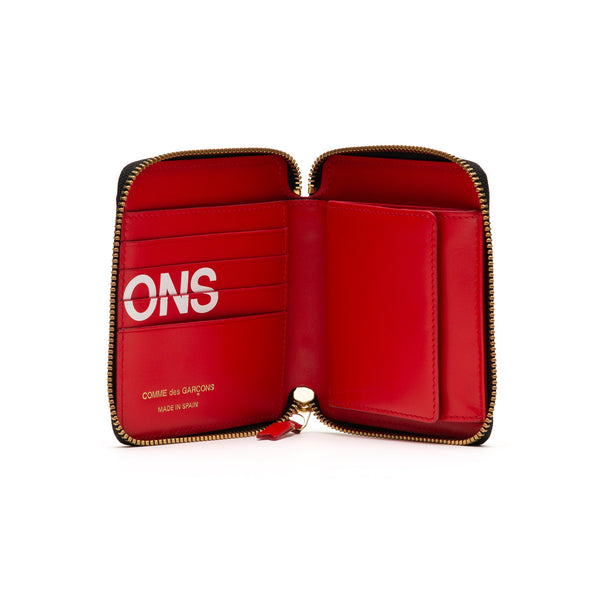 CDG Wallet - Huge Logo Full Zip Around Wallet - (Red SA2100HL)