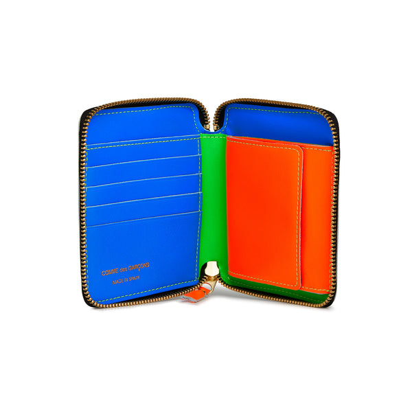CDG Wallet - Super Fluo Full Zip Around Wallet - (Green SA2100SF)