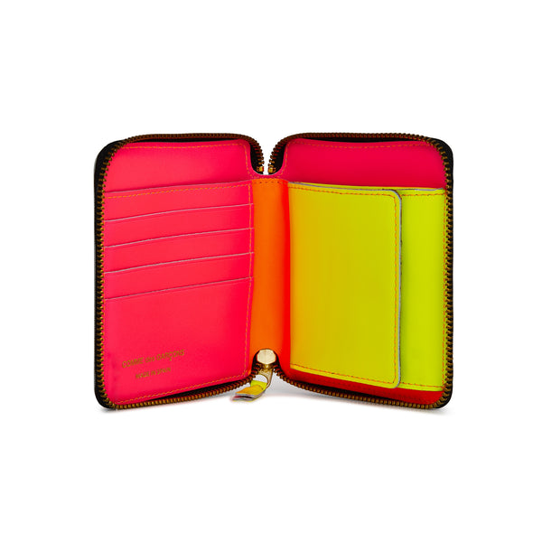 CDG Wallet - Super Fluo Full Zip Around Wallet - (Light Orange SA2100SF)