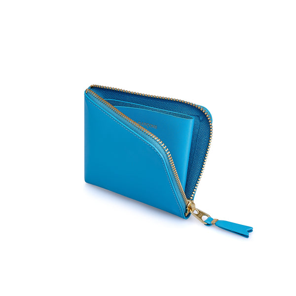 CDG Wallet - Classic Leather Zip Around Wallet - (Blue SA3100C)