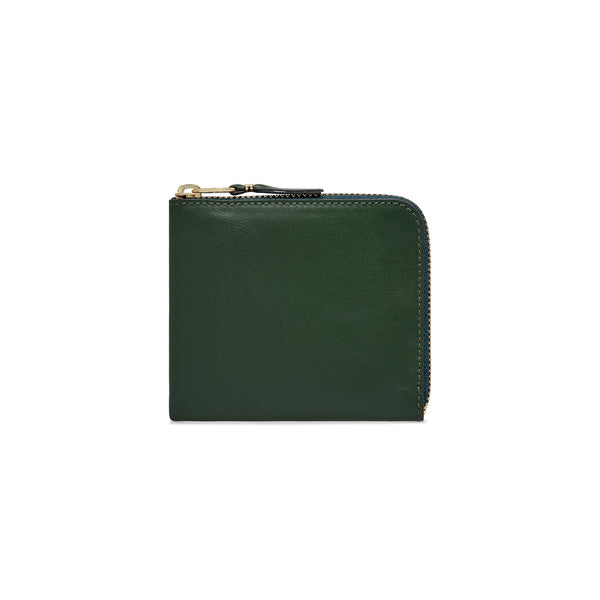 CDG Wallet - Classic Leather Zip Around Wallet - (Bottle Green SA3100)