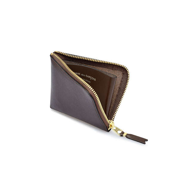 CDG Wallet - Classic Leather Zip Around Wallet - (Brown SA3100)