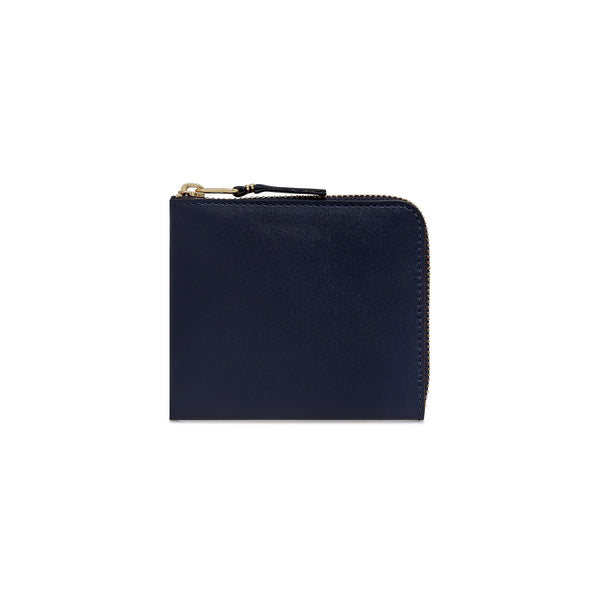 CDG Wallet - Classic Leather Zip Around Wallet - (Navy SA3100)